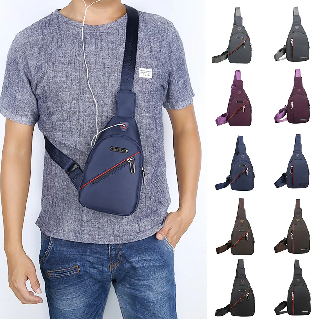 Модная нагрудная сумка для мужчин и женщин повседневный натуральный мессенджер