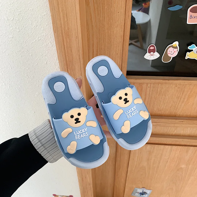 Летние новые детские тапочки Мультяшные корейские домашние мягкие и удобные