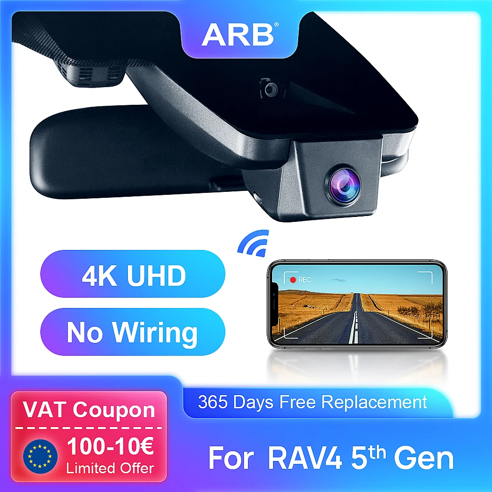 저렴한 대시 캠 도요타 RAV4 5 세대 2019-2021 Venza 2021 ARB 4K 2160P UHD 와이파이 자동차 DVR 나이트 비전 무선 미니 카메라