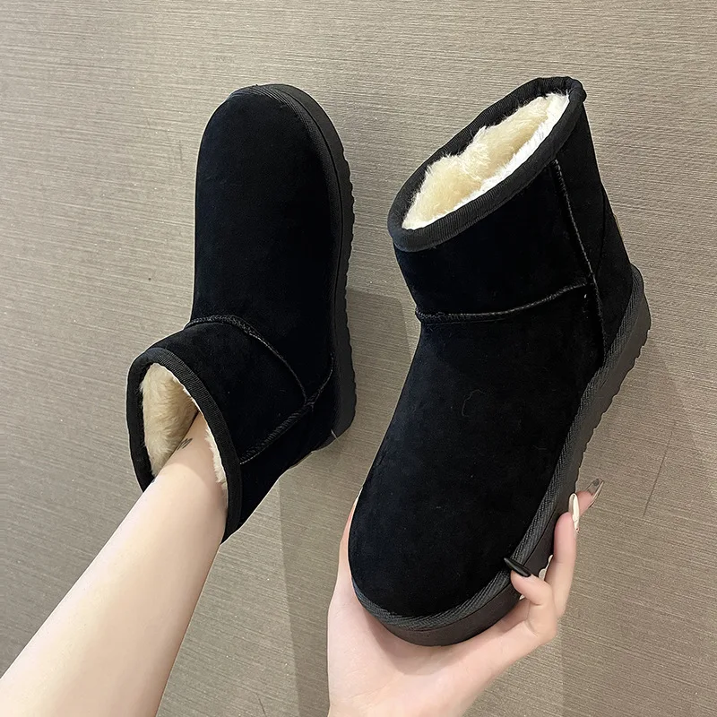 Плюшевые и утолщенные зимние сапоги Женская Новинка Осень-зима 2021 обувь на