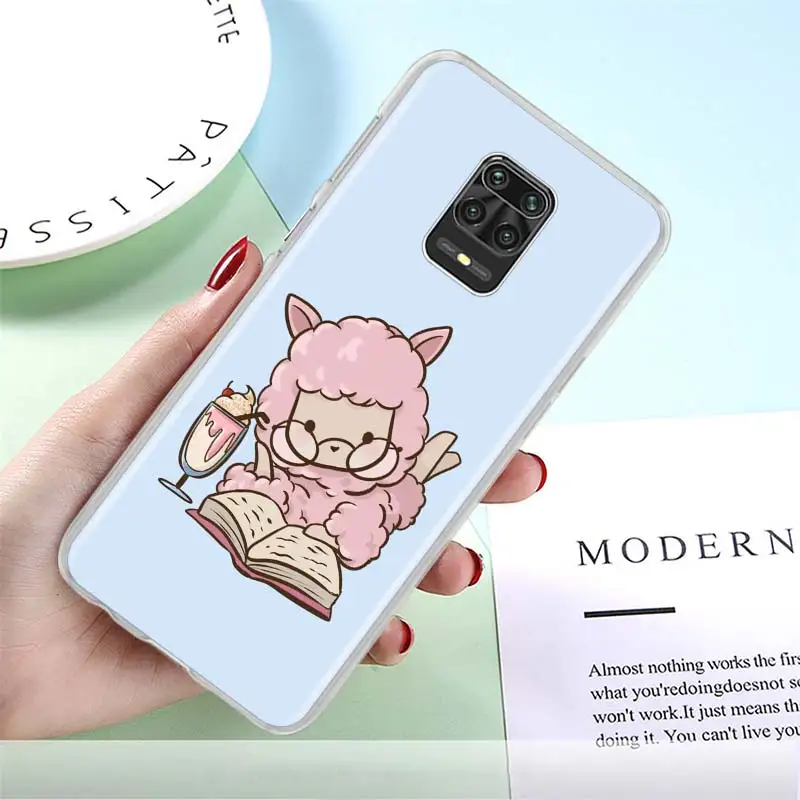 

Phone Case for Xiaomi Redmi Note 9S 8T 8 Pro 9 7 9A 8A 7A K40 K30 10 Pro Hard PC Back Cover Couqe Llama Alpaca Cute Animal