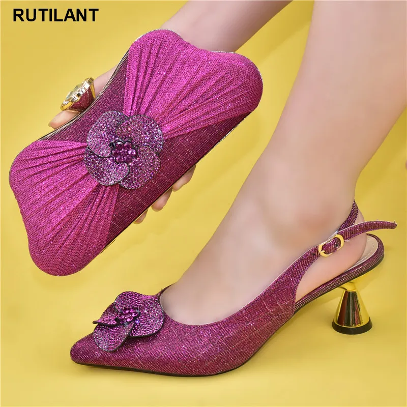 

Новая модная роскошная женская искусственная обувь и сумка для вечерние ринки свадьбы