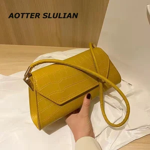 handle bag women grace handbags leather shoulder totes yellow underarm bags female small subaxillary pack mujer travel tobobags free global shipping