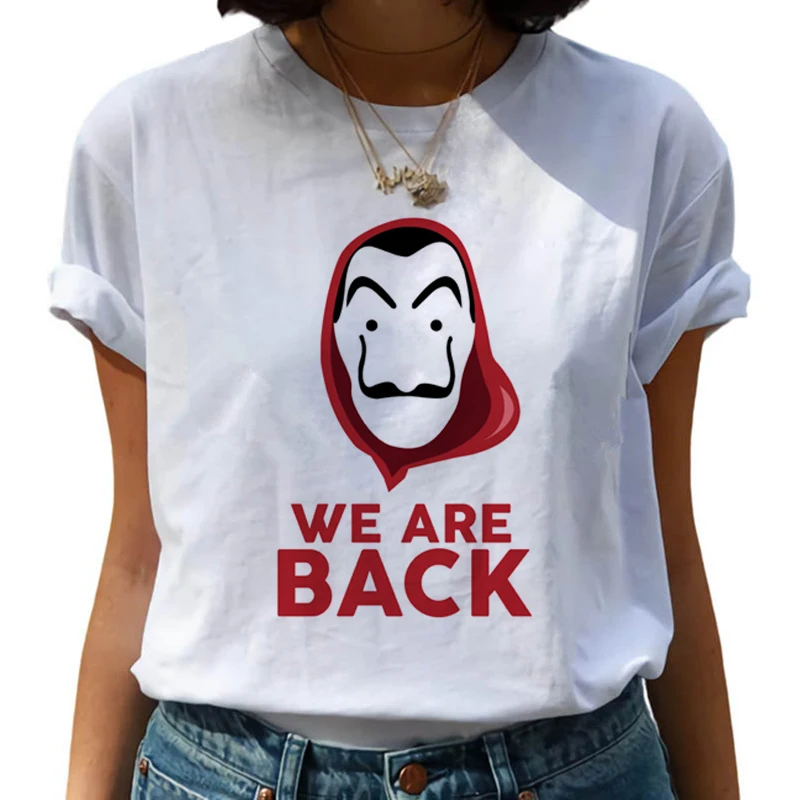 

la casa de papel t shirt bella ciao T Shirts Women Hip Hop casa T-shirts Fashion House of Paper Tshirt Fashion Top Tees Female