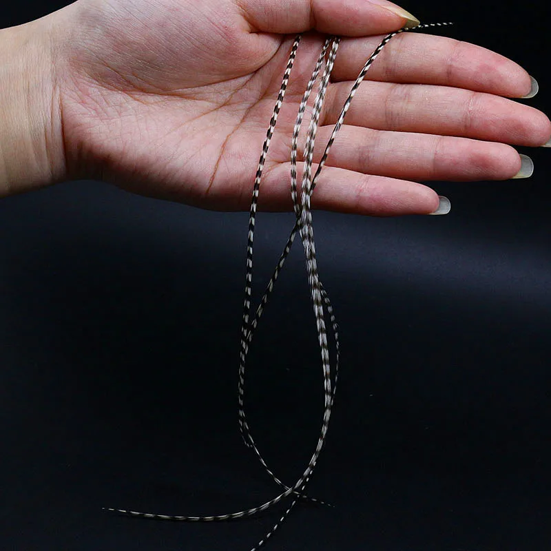 Grade A 20feathers Whiting black&white grizzly fly tying rooster saddle feather 6-9''Long 14#16#18# dry fly tying saddle hackle