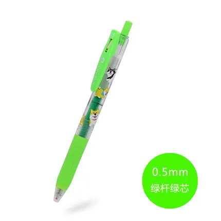green 0.5mm Ограниченная серия гелевых ручек Zebra Sarasa JJ15, цветная гелевая ручка 0,4/0,5 мм, Япония - Цвет: green 0.5mm