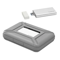 orico 1 pcs gray 3 5 inch hard drive protective box 1 pcs silver msata ssd enclosure hdd case storage box