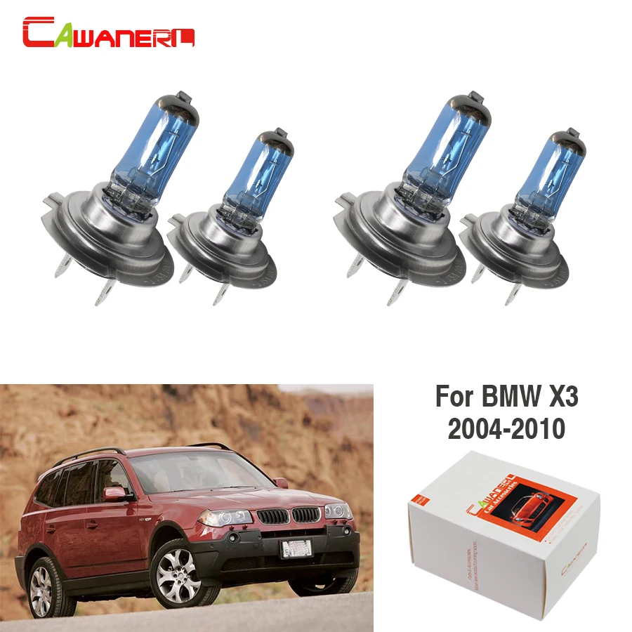 Галогенсветильник лампа Cawanerl 4X100 Вт 4300K 12 В для BMW X3 2004-2010 автомобисветильник фара