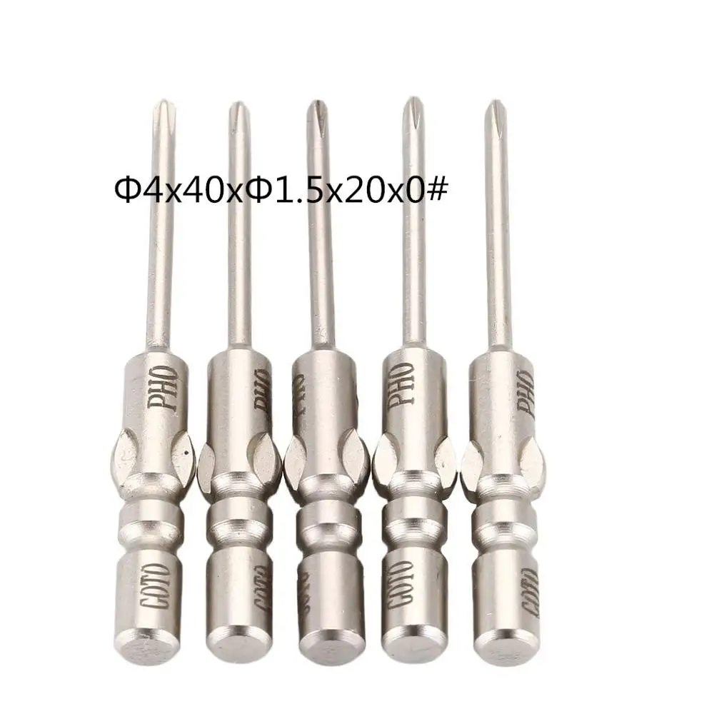 Красный 5Pcs S2 Steel Magnetic Precision Philips Screwdriver Bits Set Cross Tip Hex Screwdriver Screw Hand Repair Opening Tools - Цвет: Красный