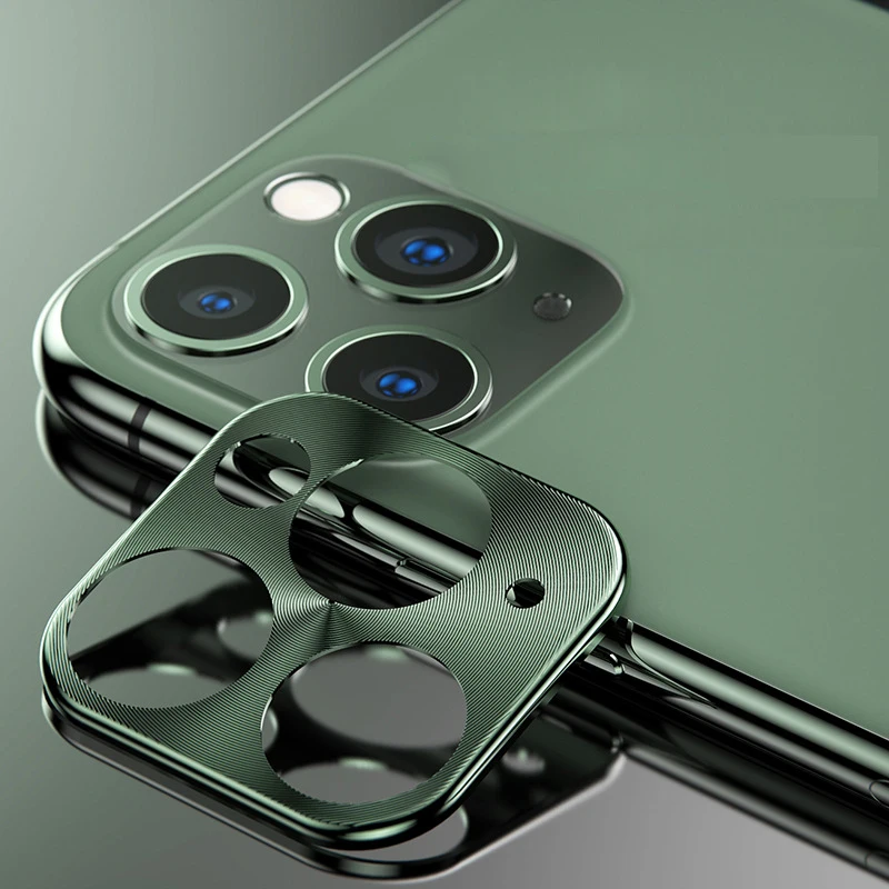 Dark Green case Metal Case on For iPhone X Camera Lens Screen Protector Bumper Cover for iPhone XS MAX XR XSMAX X 11 Pro Max Ring Tempered Glass - Цвет: Dark Green case