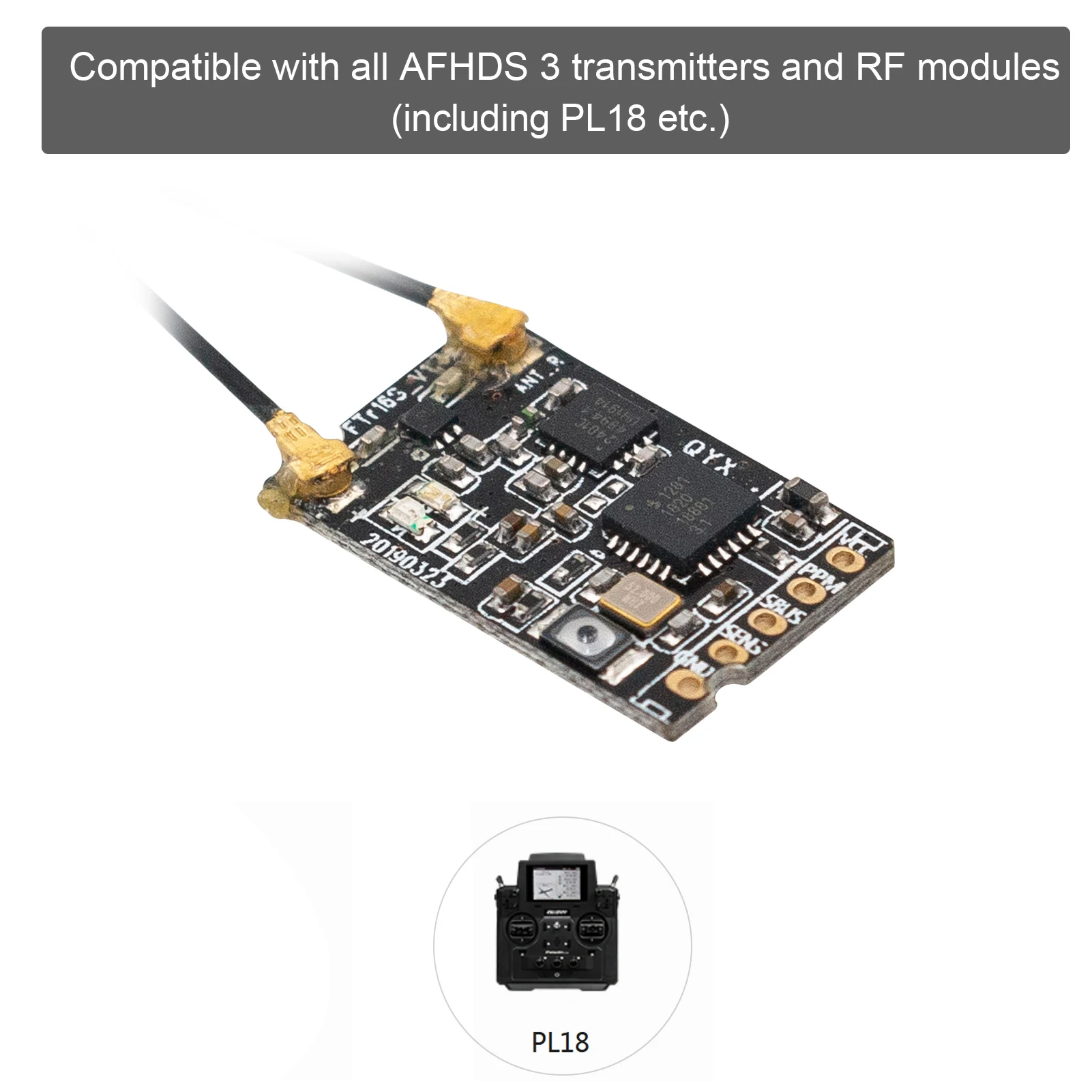 Радиочастотный приемник FLYSKY FTR16S 2 4 ГГц 16 каналов двойная антенна PPM IBUS SBUS для