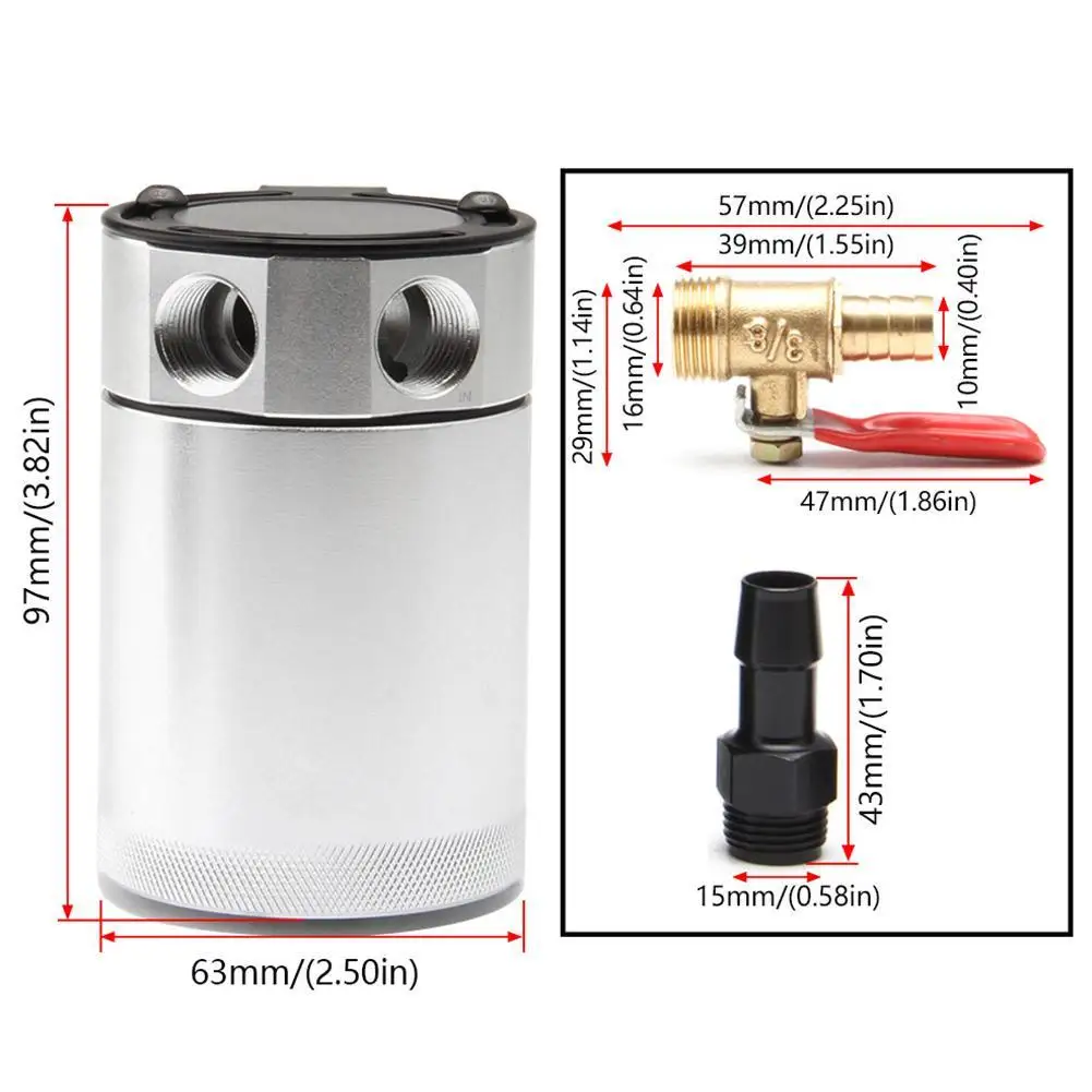 

Universal Aluminum Oil Tank Fuel Tank Parts Two-hole Breathable Boiler
