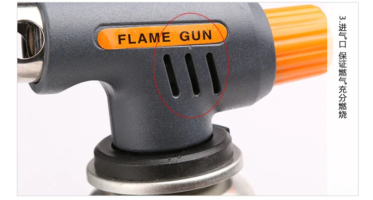Gas Welding Torch Flamethrower Butane Burner Automatic Ignition Baking Fire Flame Torches Welding BBQ Camping Outdoor Hiking