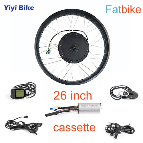 190mm 26inch kit 72 в 3000 Вт Электрический Fat Bike DC контроллер бесщеточный мотор контроллер конверсионный комплект 20 26 дюймов Fatbike Мотор колеса снегоход - Цвет: 190mm 26inch kit
