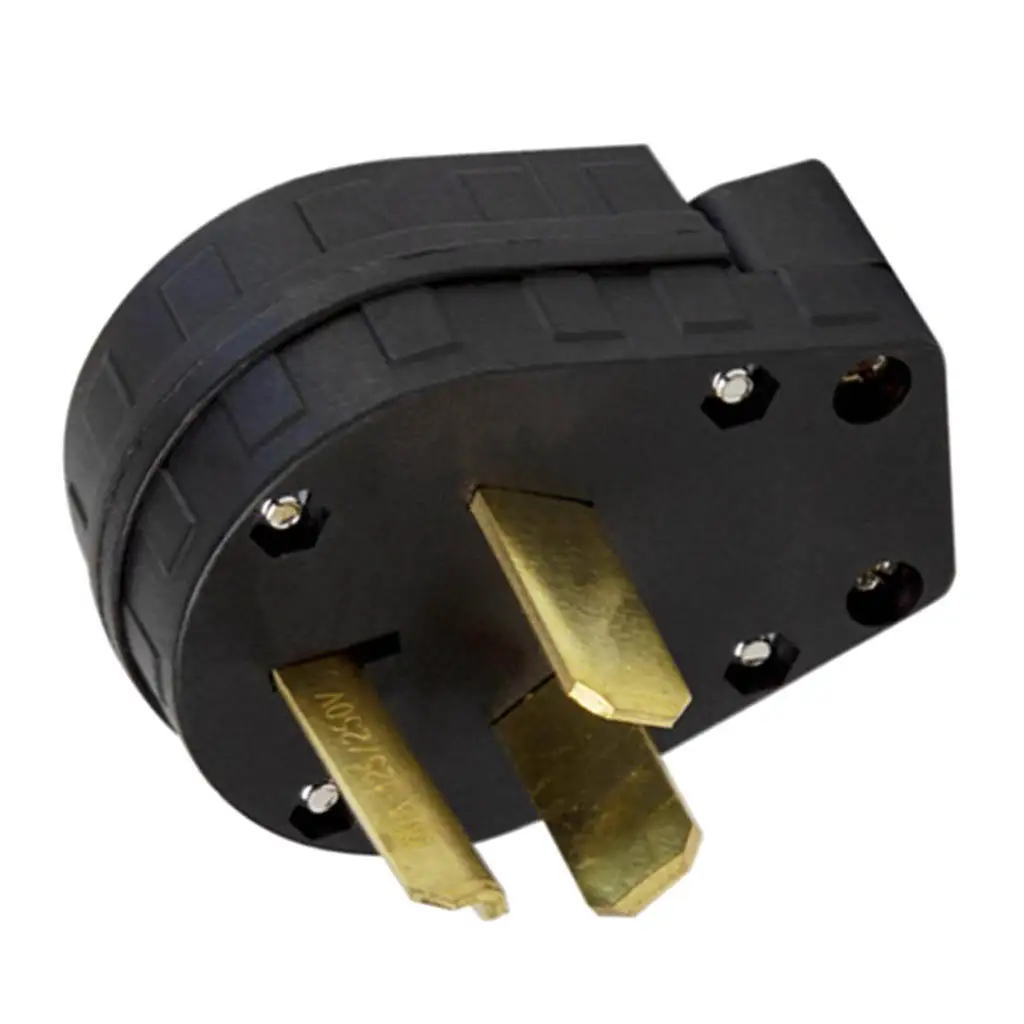 

NEMA 10-30P Grounding Locking Plug, 30A 250V AC, 3 Pin Male Self-wiring Plug