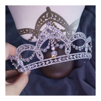himstory top quality brides stunning european zircon tiaras crowns crystal hairbands wedding hair accessories