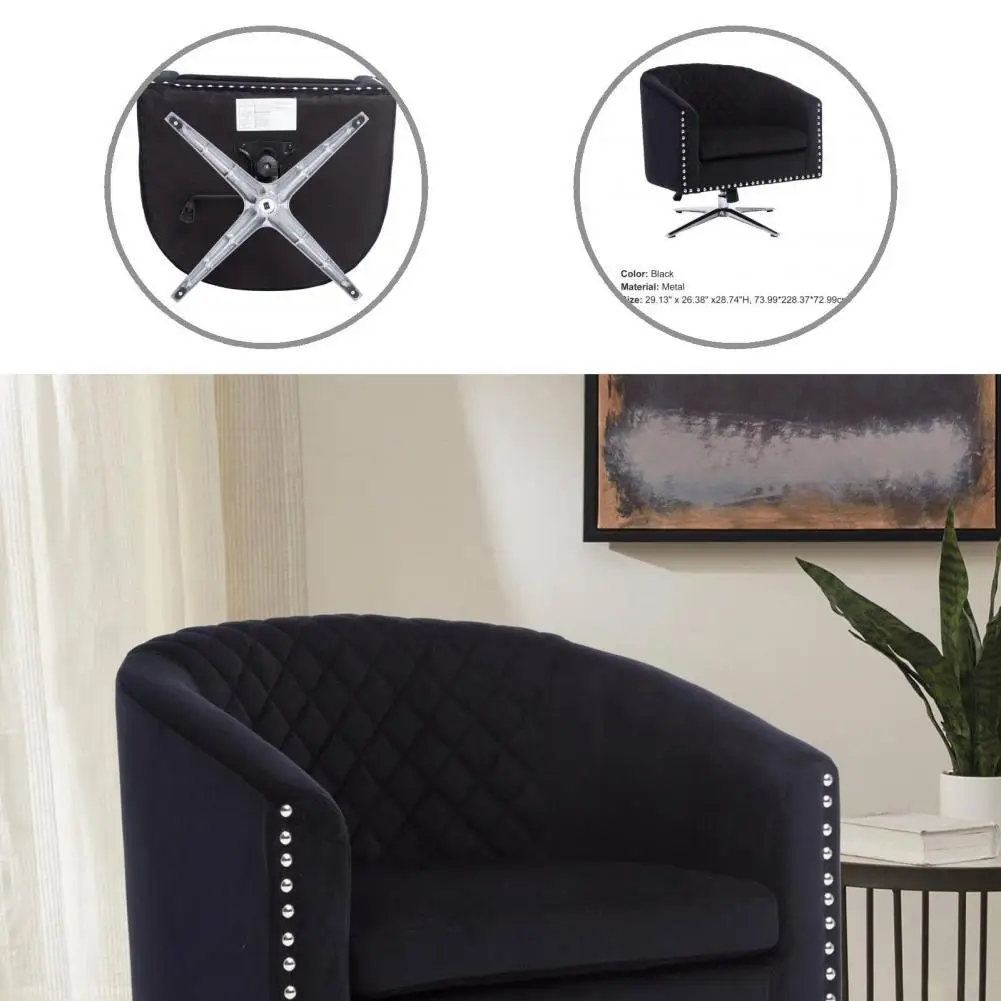 

Wear Resistant Velvet 360 Degrees Swivel Sofa Chairs Home Decoration