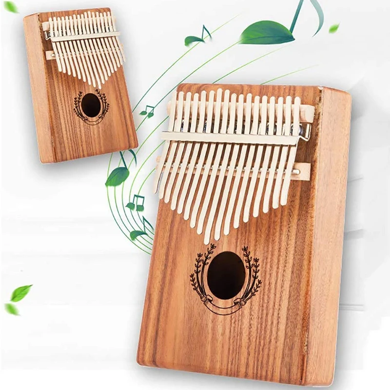 

Karim Bambila 17-Key Acacia Thumb Piano, Keyboard Instrument with Tuning of Study Books, For Adult Musician Beginner