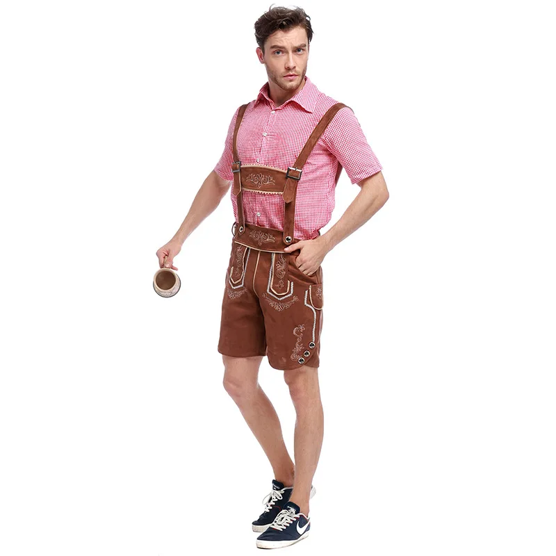 Немецкое Пиво окотоберфест баварский парень мужские Lederhosen взрослые костюмы на