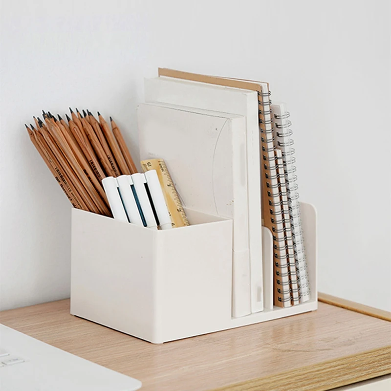 

Office Desktop File Storage Box Student Stationery Pen Holder Book Stand Office Supplies Organizer