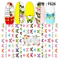 10 pieces a pack of new butterfly nail stickers valentines day nail stickers rose flower peach heart butterfly nail stickers