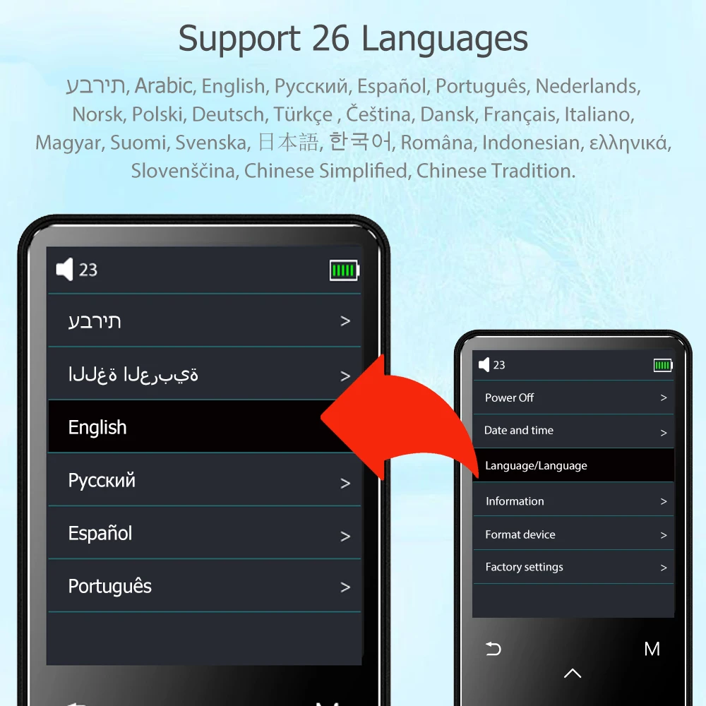 Mp4-плеер с Bluetooth Hi-Fi плеер портативный Walkman Fm-радио запись колонка сенсорной
