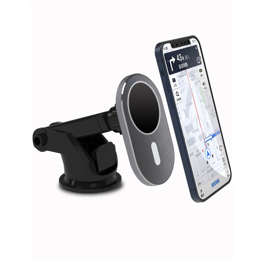 

Car Holder Magnetic Wireless Charger 15W Magnetic Car Fast Charging For iPhone 12 Pro Max Mini Smartphone Stand Magnet Bracket