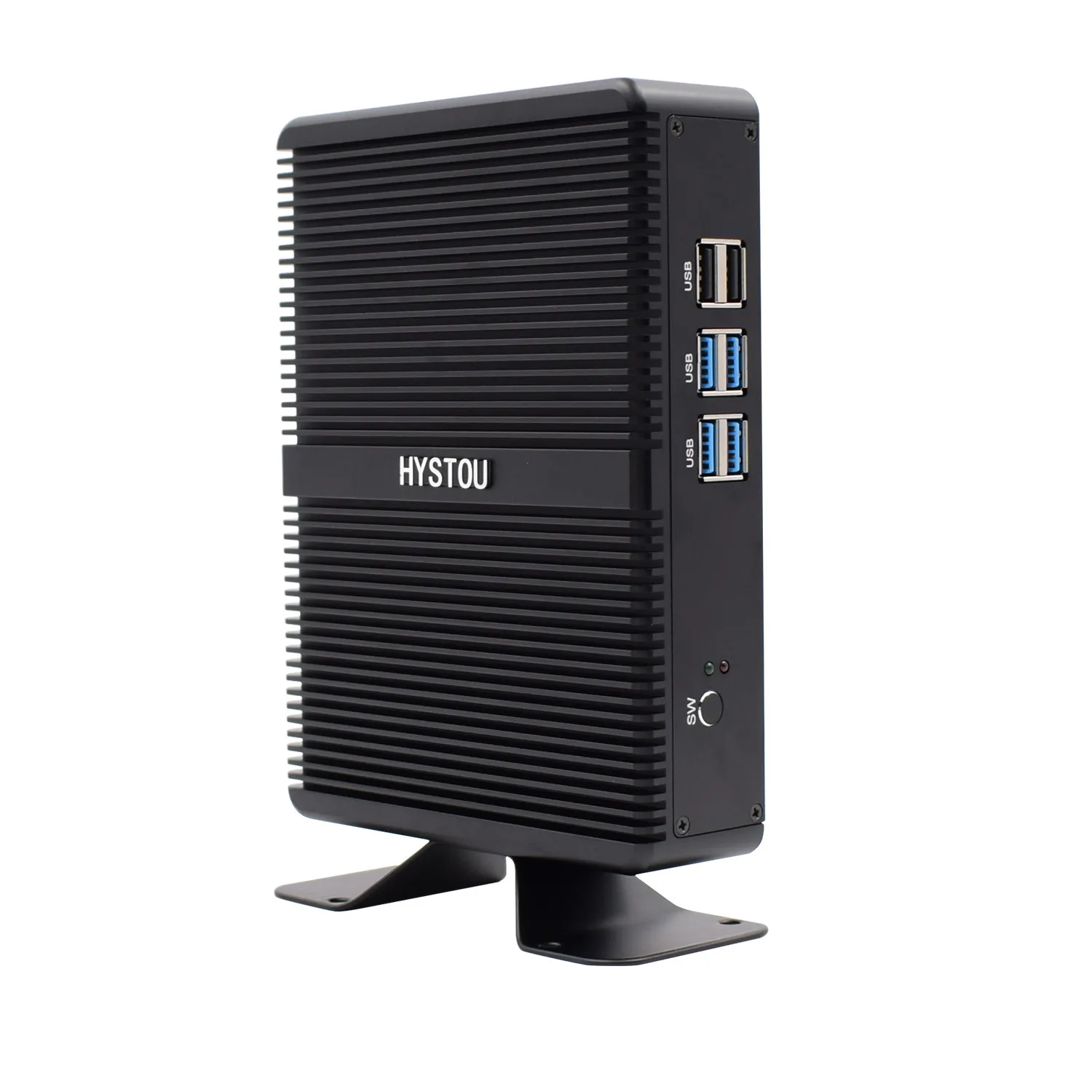 Verkaufen Fanless Mini PC Core I5 7267U I3 7167U Windows 10 HDMI VGA Dual Display Port DDR3 RAM SSD Wifi Linux TV Box