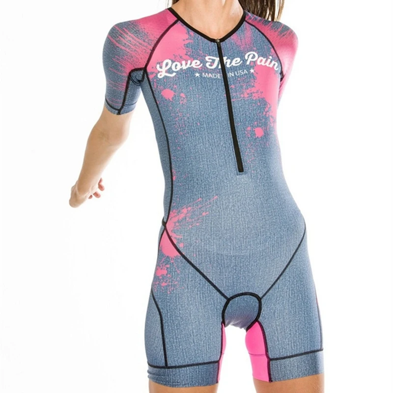 triathlon LOVE PAIN, новинка, женская одежда для велоспорта, сексуальный комбинезон, MTB, для велоспорта, Триатлон, спортивный костюм, высокое качество - Цвет: triathlon