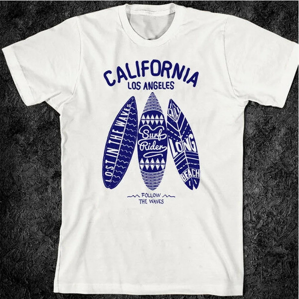 Футболка для серфинга волн Калифорнийский Гавайский Гонолулу Waikiki Maui III