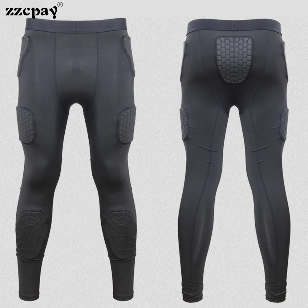 Мужские уличные спортивные брюки с защитой от столкновений наколенники для