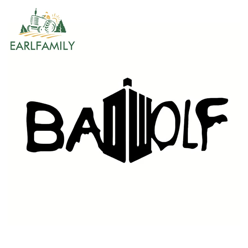 EARLFAMILY 14 см X 6 см Bad Wolf Tardis Доктор Кто виниловое окно автомобильный ноутбук наклейка смешная JDM автомобильный Стайлинг черный/серебристый