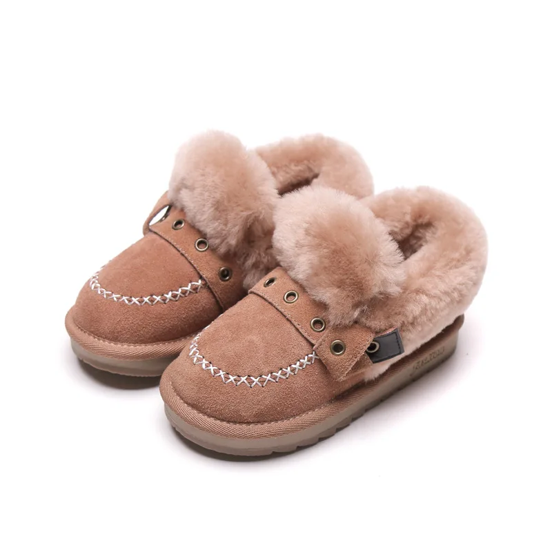 New Wear-resistant Children's Shoes Soft Bottom Kids Snow Boots Children Winter Plush Baby Botas Botte Enfant Fille 26-37# | Детская