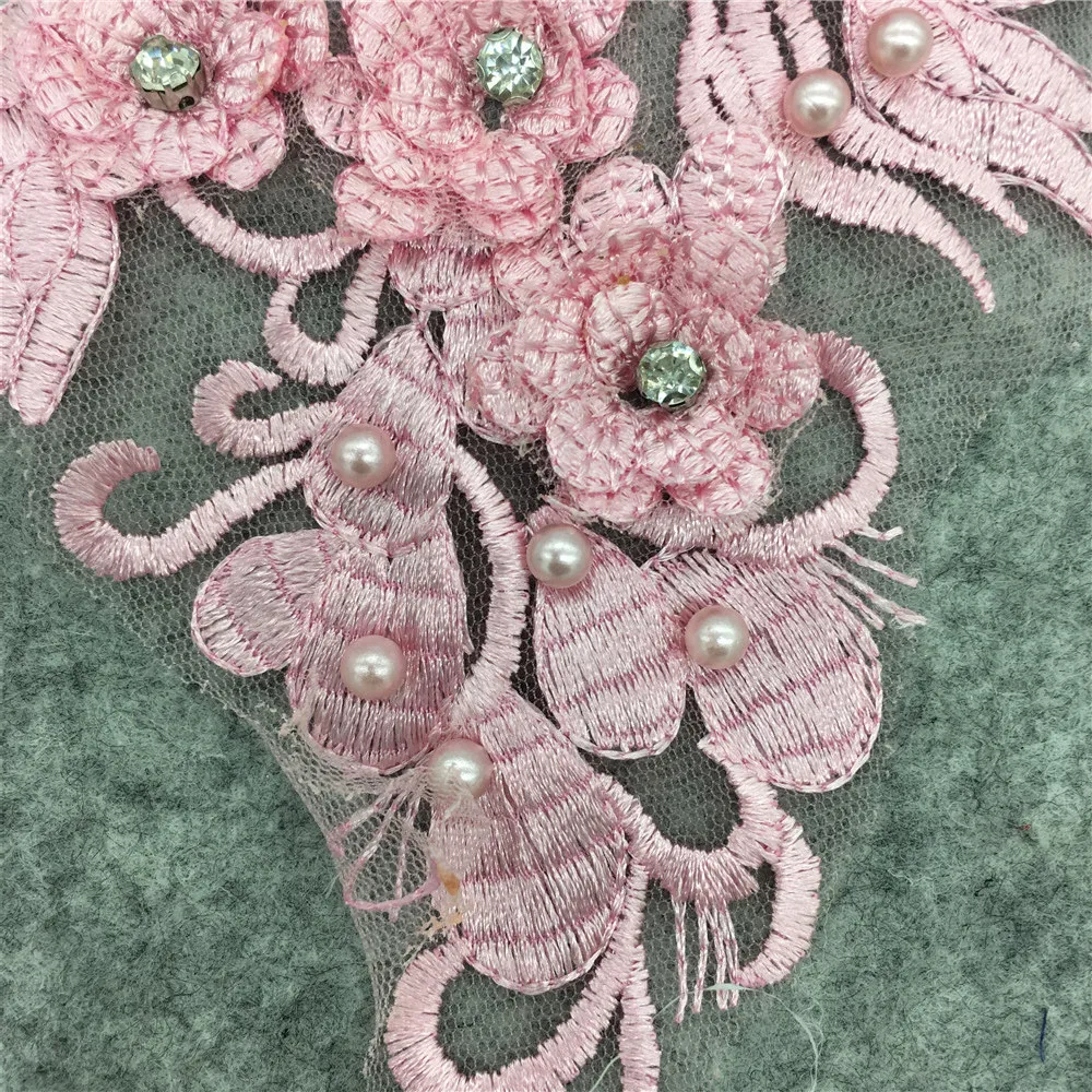 Новое поступление вышивка из АБС пластика жемчуг венецианская ткань аппликация