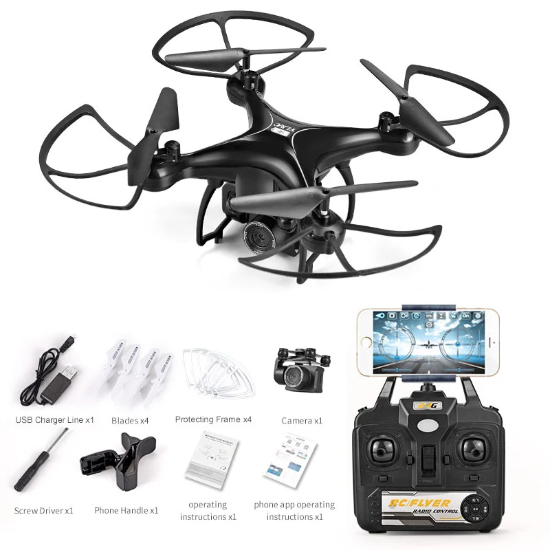 RC Drone вертолет с камерой 5 Мп Wi Fi FPV Quadcopter ESC камера удержание высоты складной