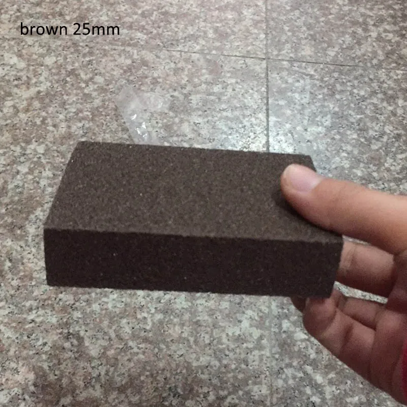 brown 25mm 1 шт. губка, волшебный ластик для удаления ржавчины, хлопковые Кухонные гаджеты, аксессуары для удаления накипи, чистящий горшок, кухонные инструменты - Цвет: brown 25mm