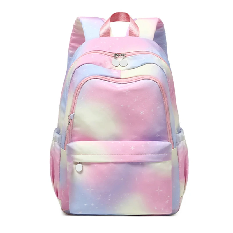 Школьный Радужный рюкзак с градиентом легкий Водонепроницаемый вместительный