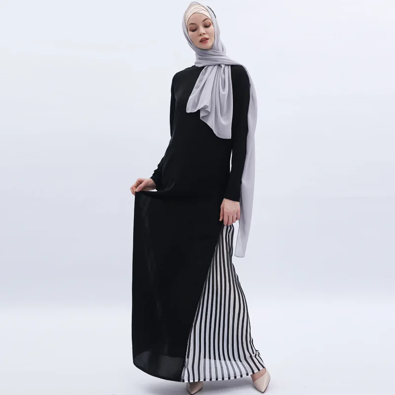 Элегантные мусульманские платья абайя Для женщин Chic Высокое качество платье