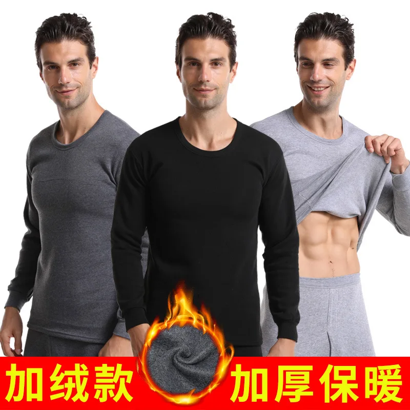 2022 Thick Thermal Underwear Sets Long Johns Winter Clothes For Men Plus Size Warm Underwear For Male Slim Invisible