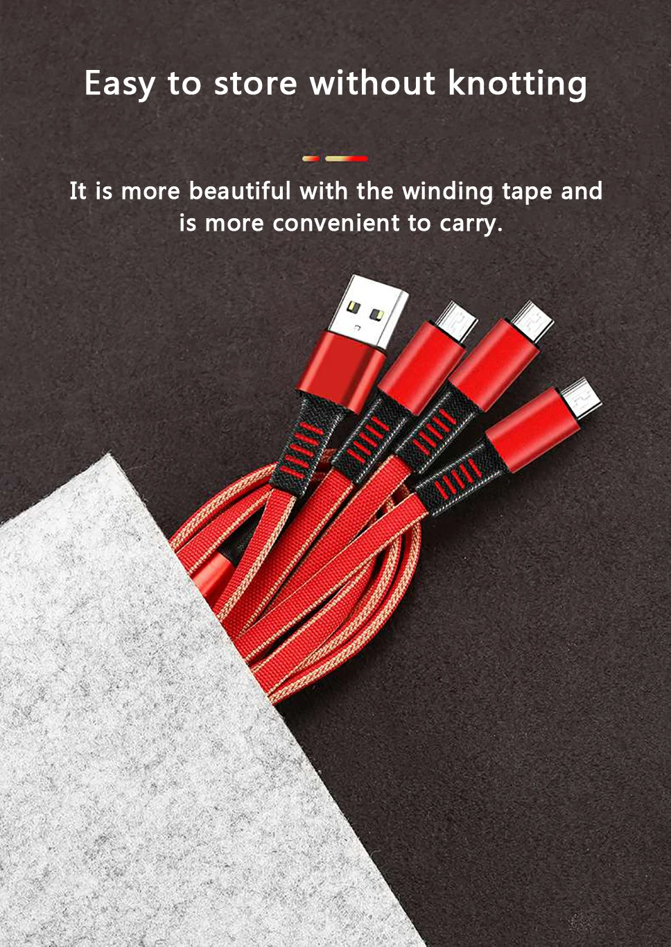 USB кабель для iPhone XS X 8 7 6 Быстрая Зарядка Кабели нейлон 3 в 1 мульти Тип C Micro USB кабель для передачи данных для samsung зарядное устройство Шнур