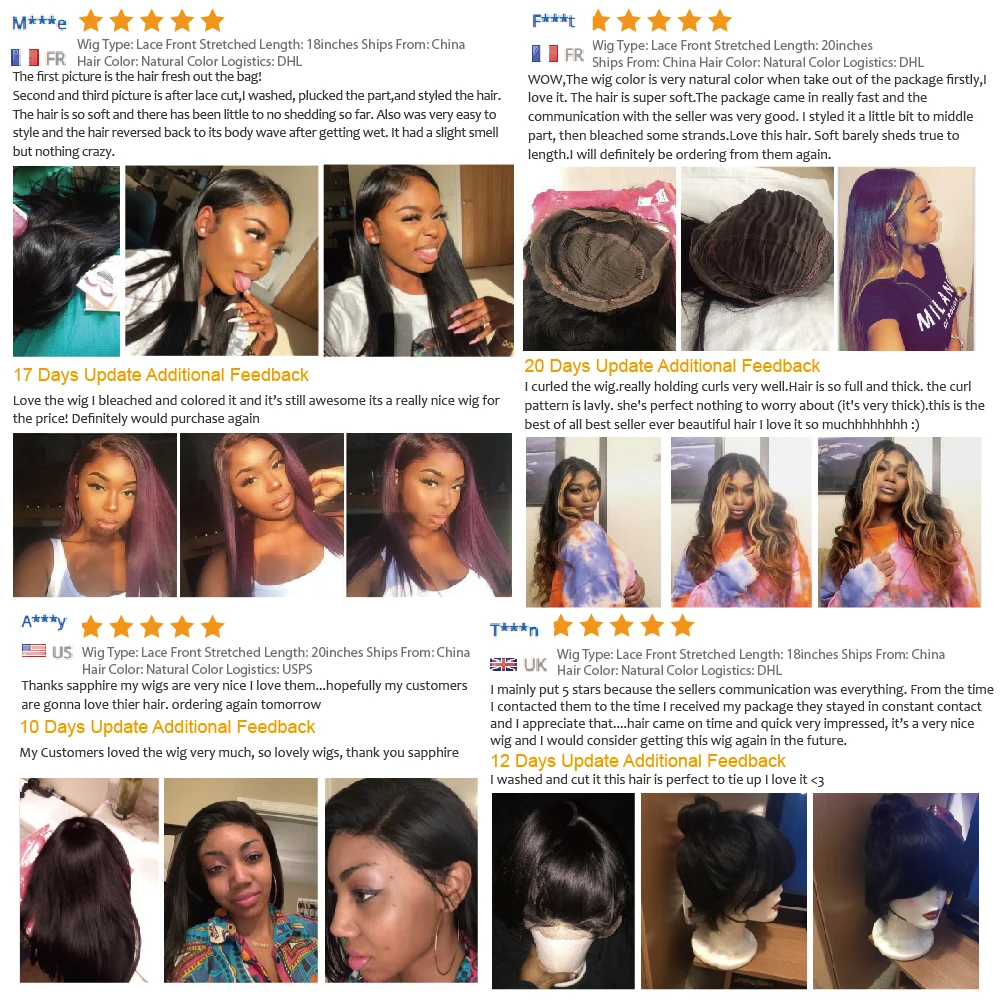 Сапфировые кружевные передние человеческие волосы парики бразильские 360 al