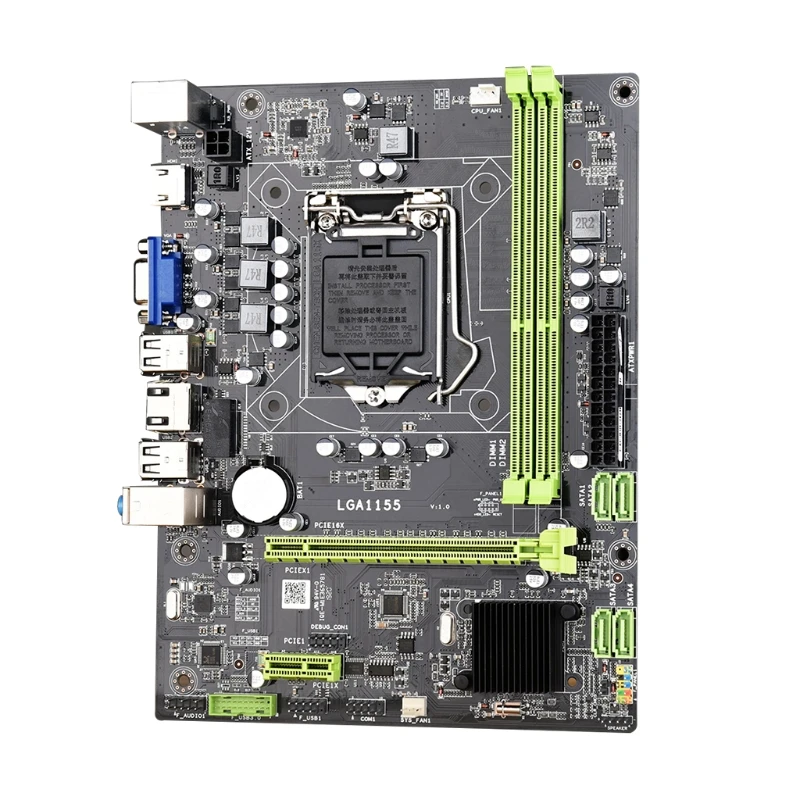 

Материнская плата H61 для компьютера, материнская плата 2 DDR3 для настольного компьютера с процессором V1/V2 LGA1155, материнская плата SATA M.2, новинк...