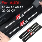 4 шт., автомобильные наклейки для Audi A3, A4, A5, A6, A7, Q3, Q5, Q7