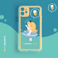 asina tpu case for iphone 11 12 pro xr xs max soft transparent couple cover for iphone 6 7 8 plus se 2020 cartoon clear cases