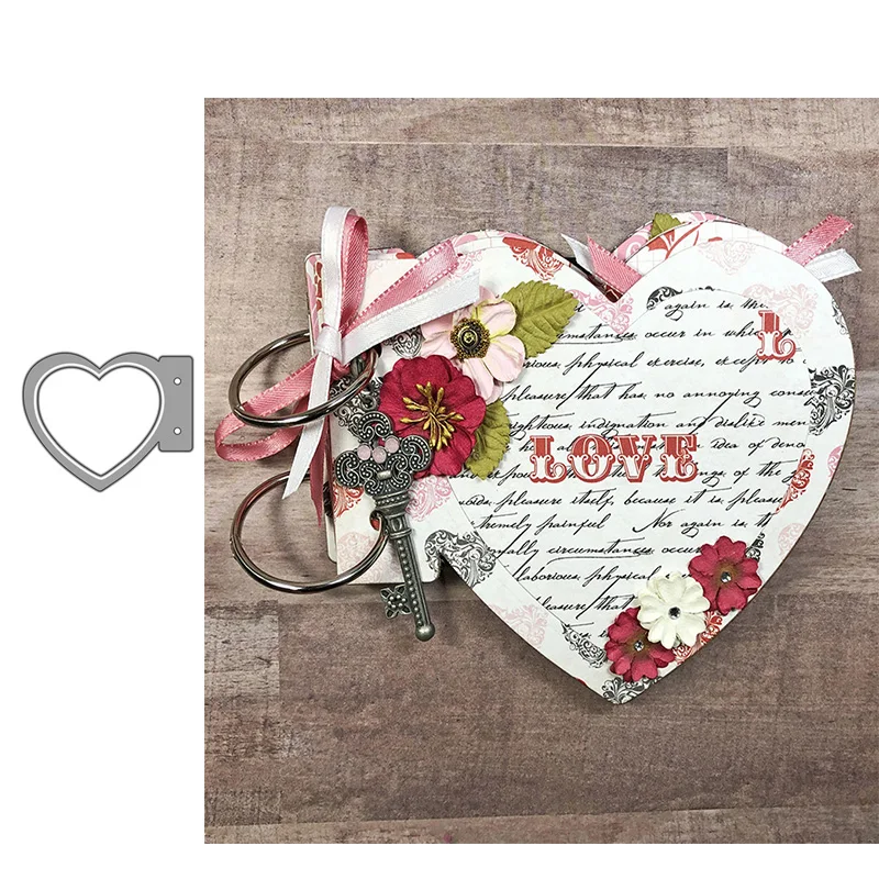 

JC Metal Cutting Dies Love Heart Shape Stencil Scrapbooking Craft Mold DIY Handmade Paper Make Template Model Punch Blade Die
