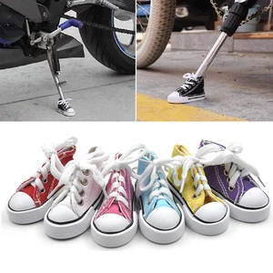 Motorcycle Side Stand Funny Cute Mini Shoe Bicycle Foot Support Motor Bike Kickstand 7.5cm Toy Acces