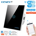 Переключатель Wi-Fi Tuya для умного дома, голосовое управление Alexa, 1234 клавиши, Хрустальное стекло, без нейтрального провода