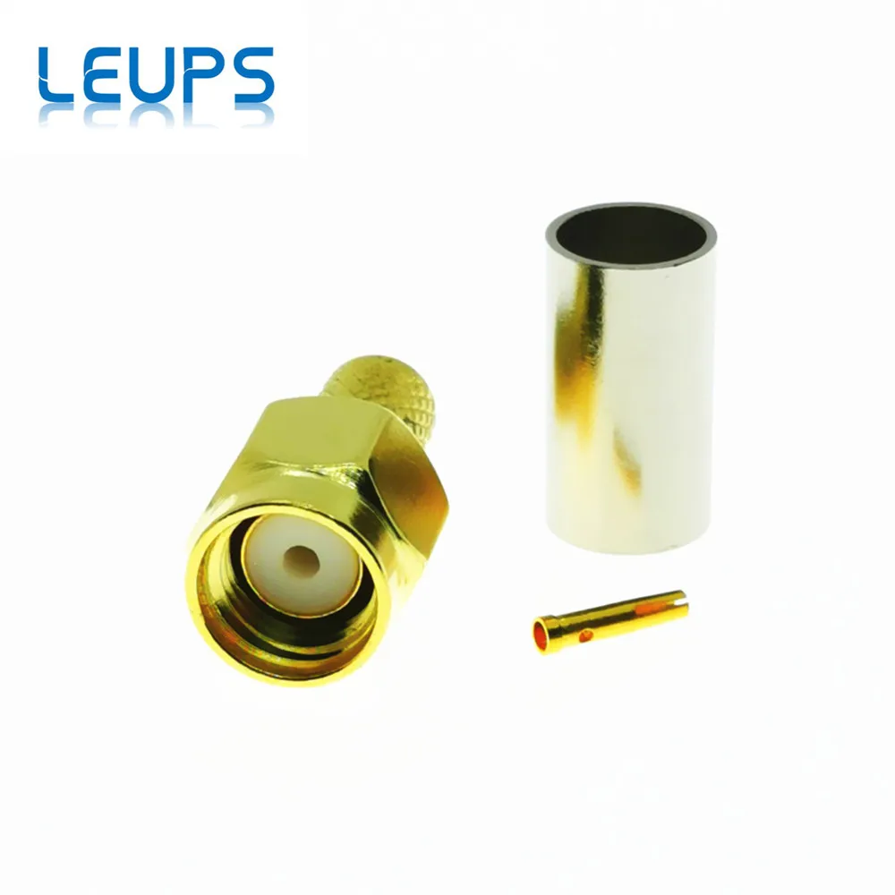 10 шт. SMA разъем типа папа или (Мама) обжимной RG58 LMR195 RG142 RG400 RG223 RF разъем|connector