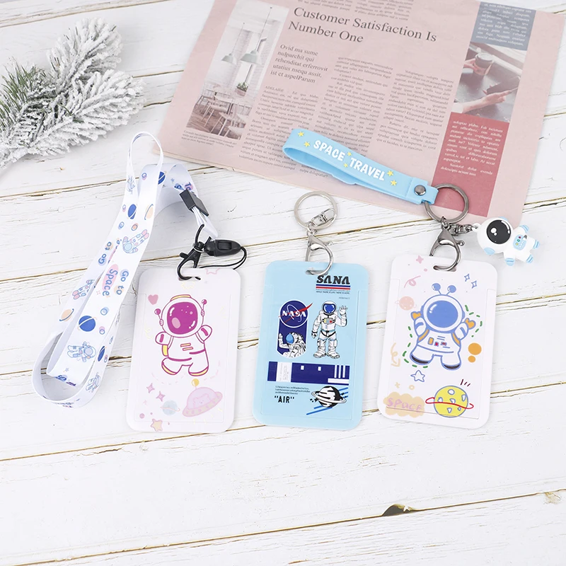 

1PCS Business Card Holder Cartoon Cute Retractable Credit Card Holders Bank ID Holders Badge Child Bus Card Cover Case