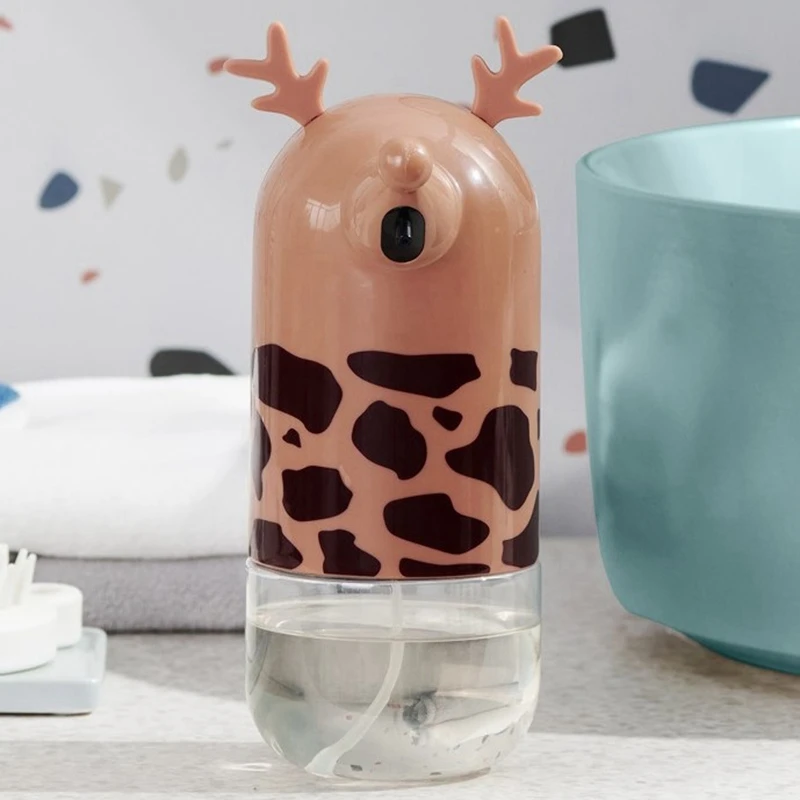 

Kids Automatic Foam Soap Dispenser Cartoon Deer Smart Infrared Sensor Hand Washing Machine Touchless USB Hand Washer